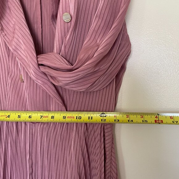 Mauve Pink SHEIN Maxi Dress with Collar and Decorative Buttons Size M (US 6) 🌸🌷🌸 - Picture 5 of 10